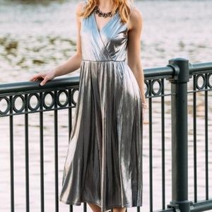 Francesca's Metallic Jumpsuit - Size Medium